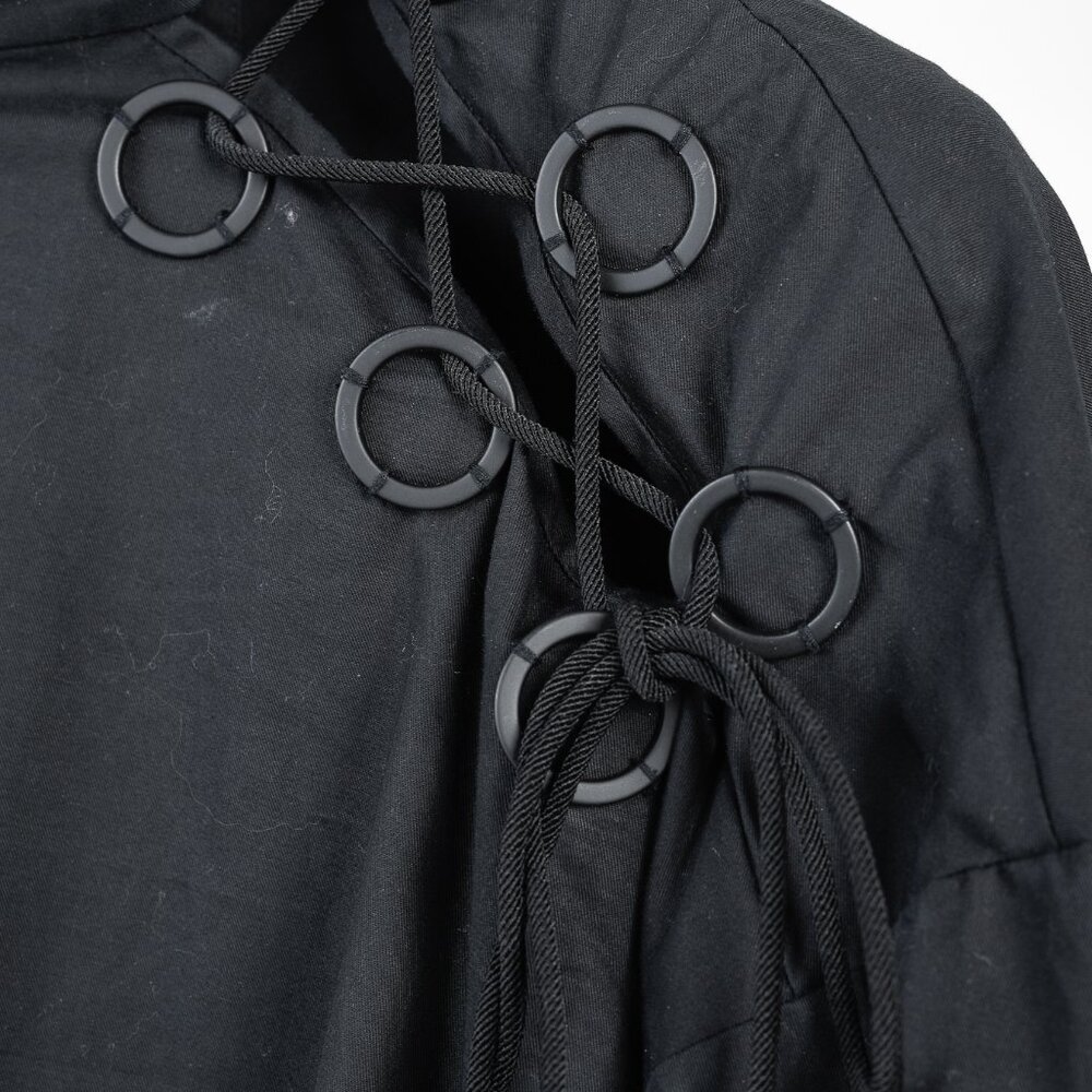Ellery Rail Road Black Cotton Oversized Lace-Up Shirt - Picture 7 of 16